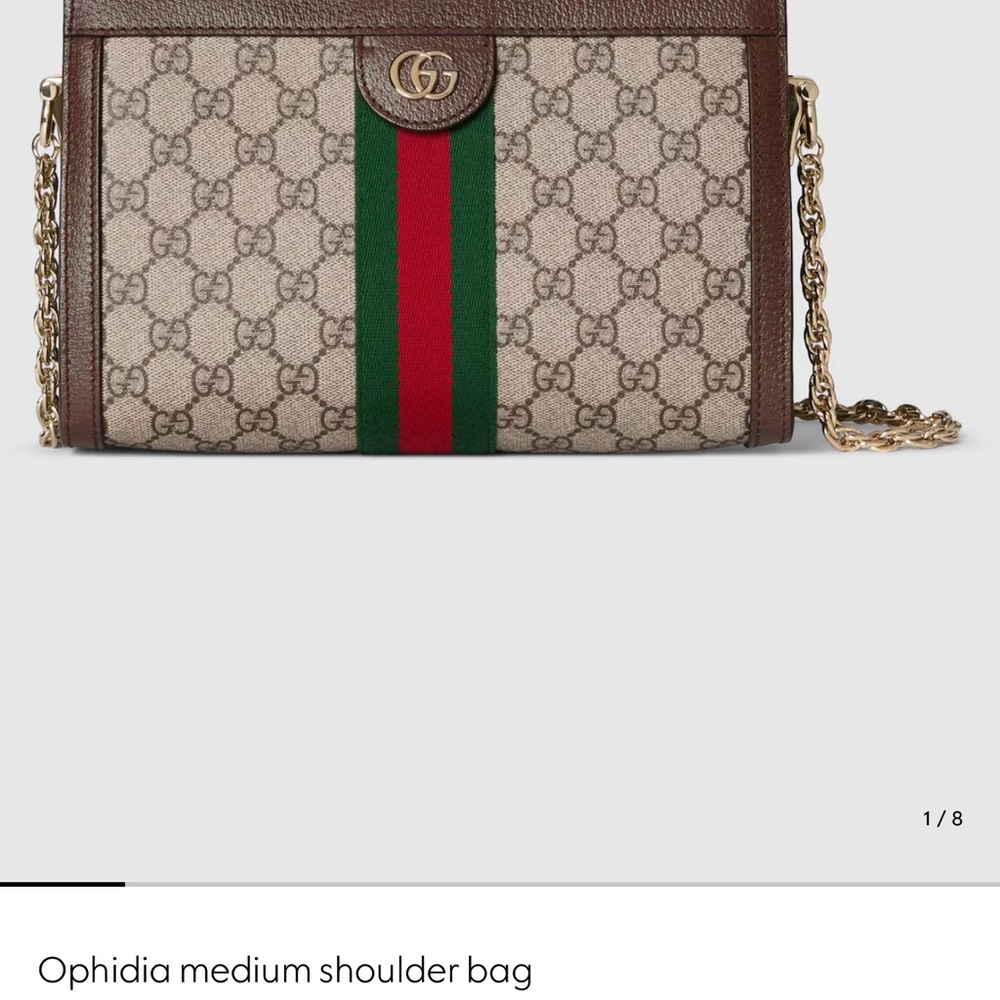 Gucci Ophidia Shoulder Bag - Brown and Green